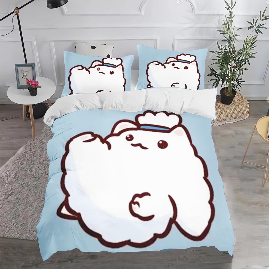 Kawaii Cartoon Duvet Cover Set Cute Bedding Coverlets For Kids Teens Girls Bedroom Decor Easter Gift For Friends