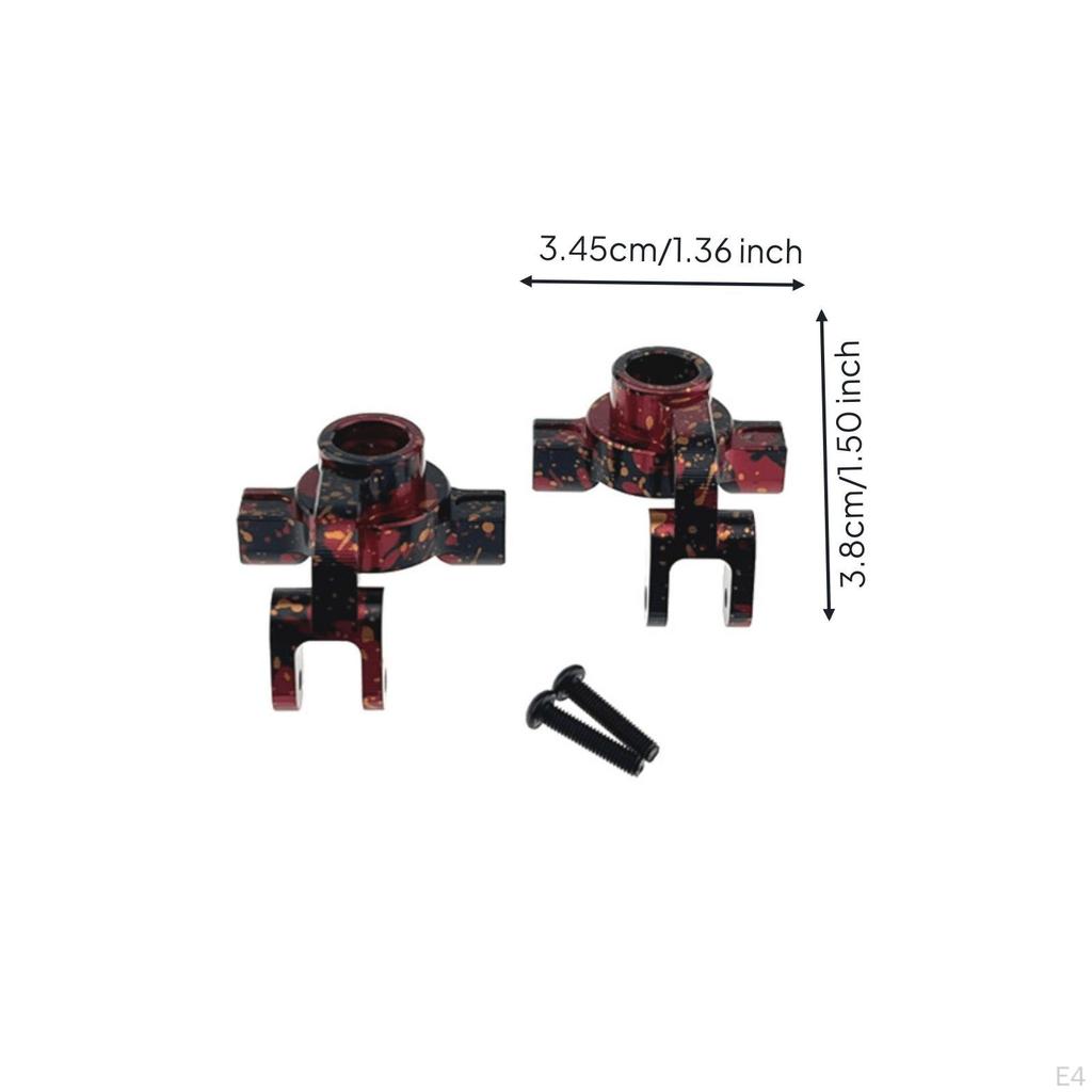 2 Pieces RC Steering Knuckles with Screws Easy To Install Part Anodized
