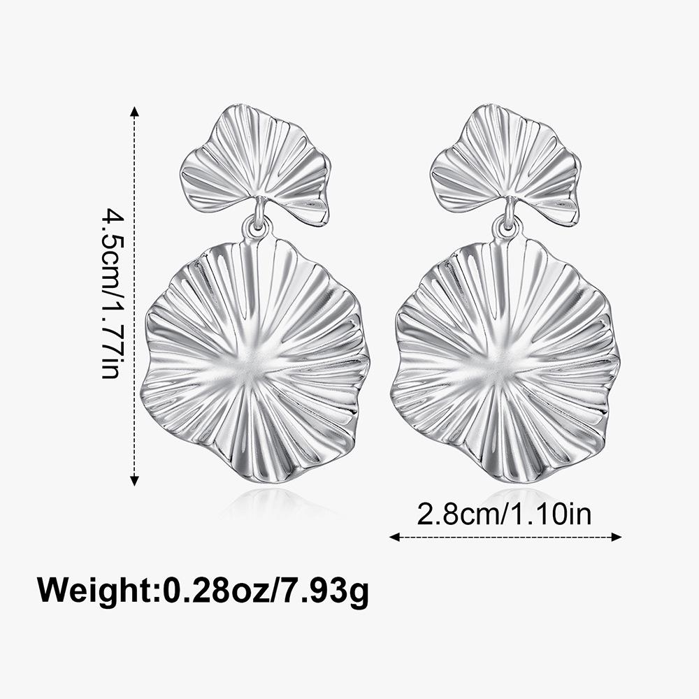 Cercei Europeni & Americani High-End cu Frunză de Ginkgo din Aliaj - Design Îndrăzneț, Elegant, Exagerat