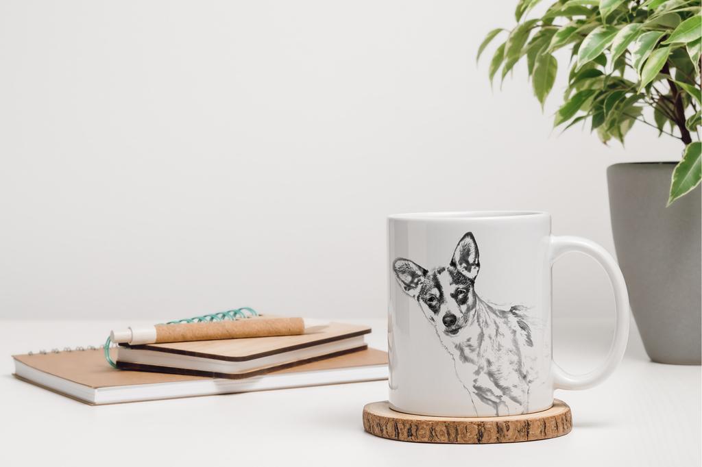 Rat Terrier, Ratting Terrier, Decker Giant - Cup with a Dog, Personalized Cup with a Print, a Classic Gift for Everyone from the Art-Dog Brand