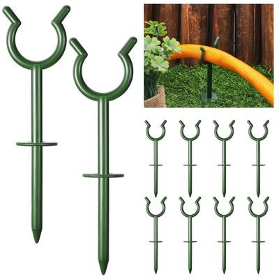 6Pcs Garden Hose Guide Stakes, Heavy Duty Hose Guide Support Rack for Yard Watering, Anti-Kink Water Pipe Holder