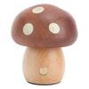 Mushroom LED Table Lamp Wooden Warm Light Stepless Dimming Rechargeable Bedside Nightstand Lamp for Bedroom Home