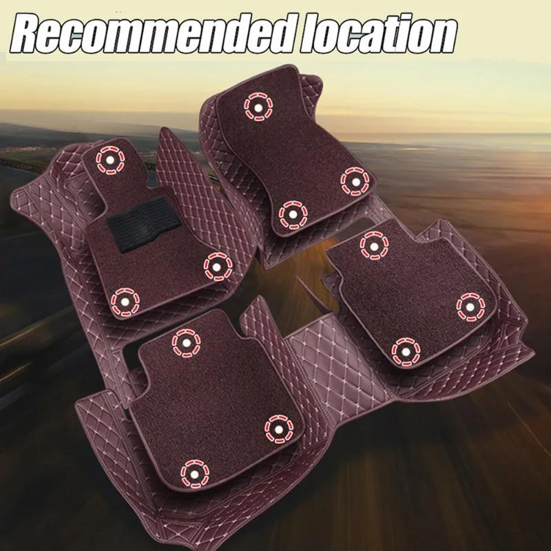 8/4-teilige Befestigungsschnalle für Autofußmatten, abnehmbare, doppellagige Autofußpolster, rutschfeste Klemmschnalle, universelle Auto-Lederteppich-Fixierung
