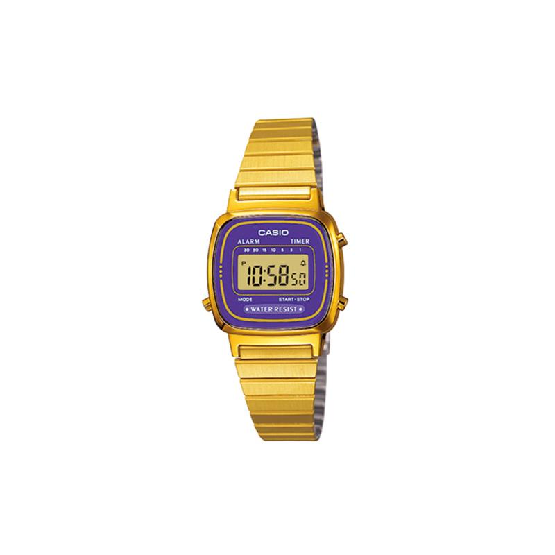

Casio YOUTH series-metal small square, daily waterproof, quartz movement, stainless steel strap, Japanese and Korean watch, 30.3mm men s LA670WGA-6 золотой