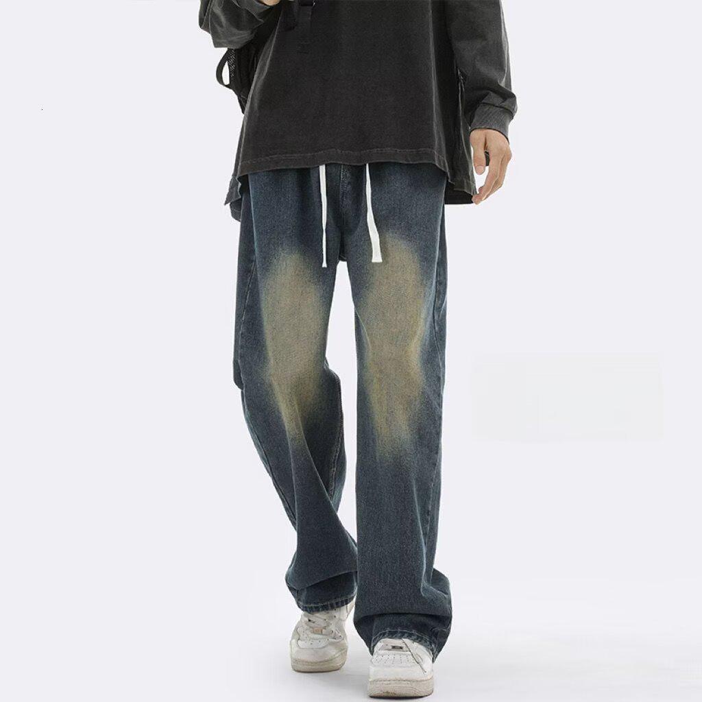 

Модный мужской летний комплект футболка и джинсы - Повседневный, стильный костюм-двойка XL