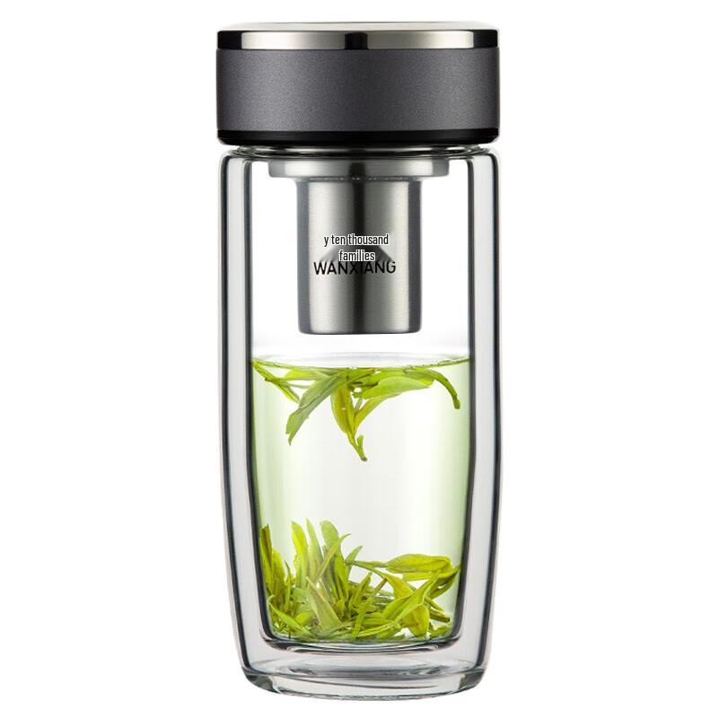 WANXIANG Double-Layer Glass Tea Infuser Bottle