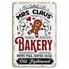Mrs Claus Bakery North Pole OldFashioned Vintage Holiday Sign