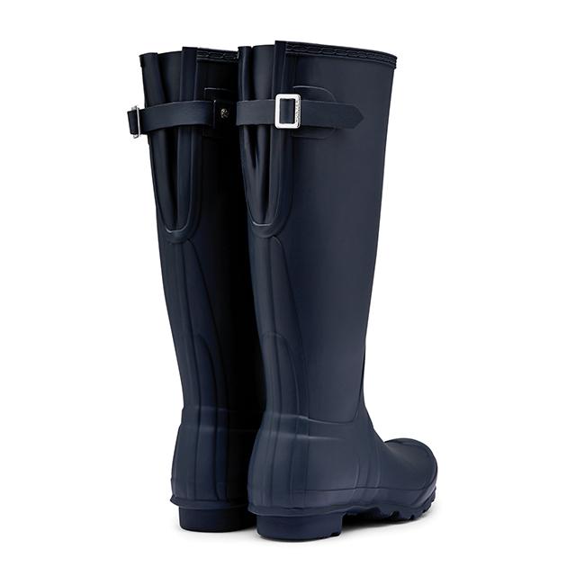 Hunter [Women] Original Back Adjustable Tall Rain Boots - Navy Wft1001Rmanvy