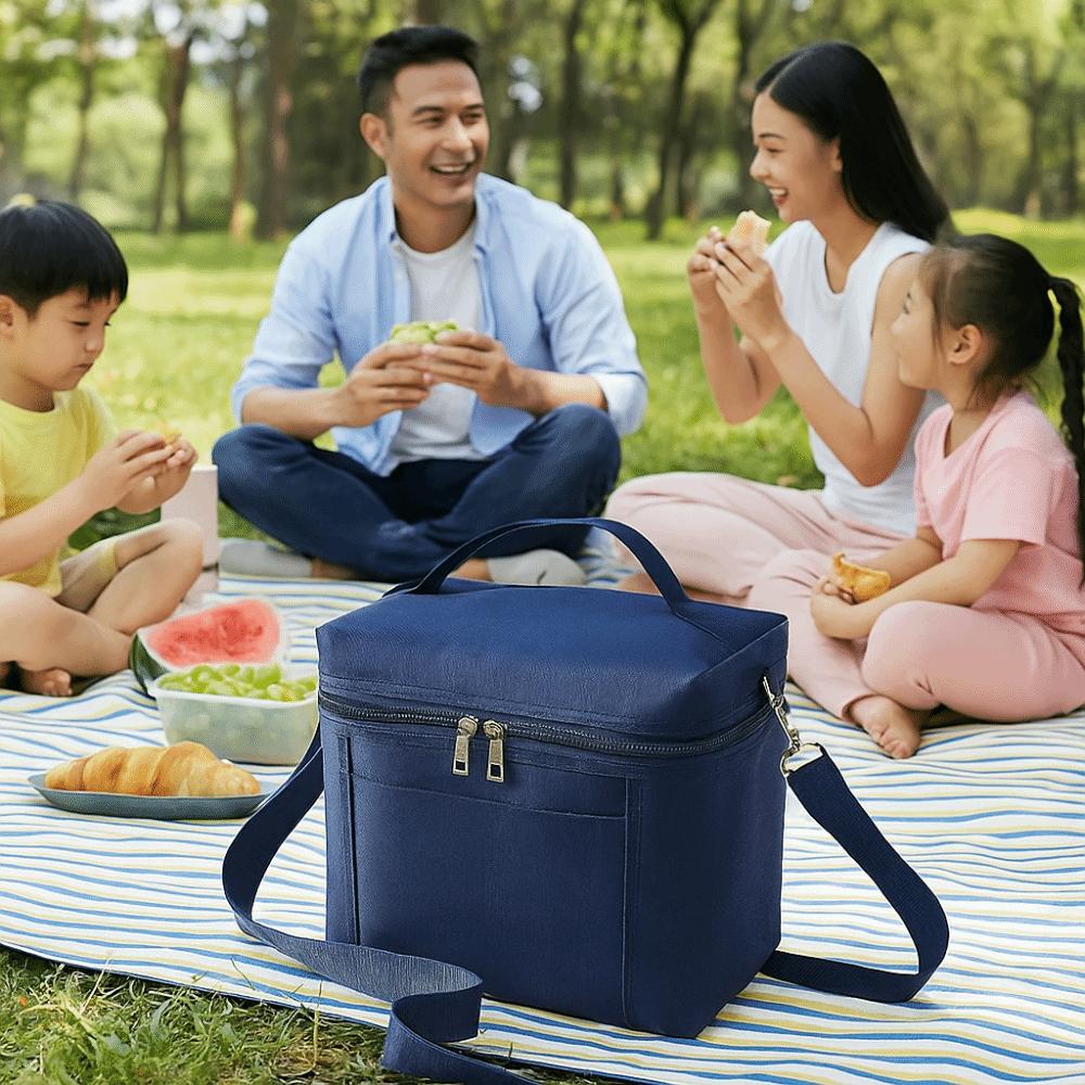 Adjustable Shoulder Strap Insulated Lunch Bag Thickened Food Tote Bag  Food Storage