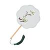 Doppelseitiger bestickter runder Fächer Antiker Stil Suzhou-Stickerei Hanfu-Fächer