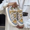 Mode Sommer Herrenschuhe Modetrend Atmungsaktiv Neue Spleißung Lässige Flache Schuhe Nischendesign Canvas Höhenerhöhende Klobige Sneaker