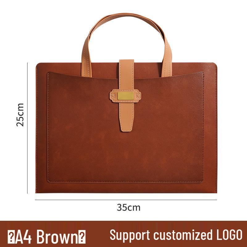 A4 Leather Document Holder with Customizable Logo