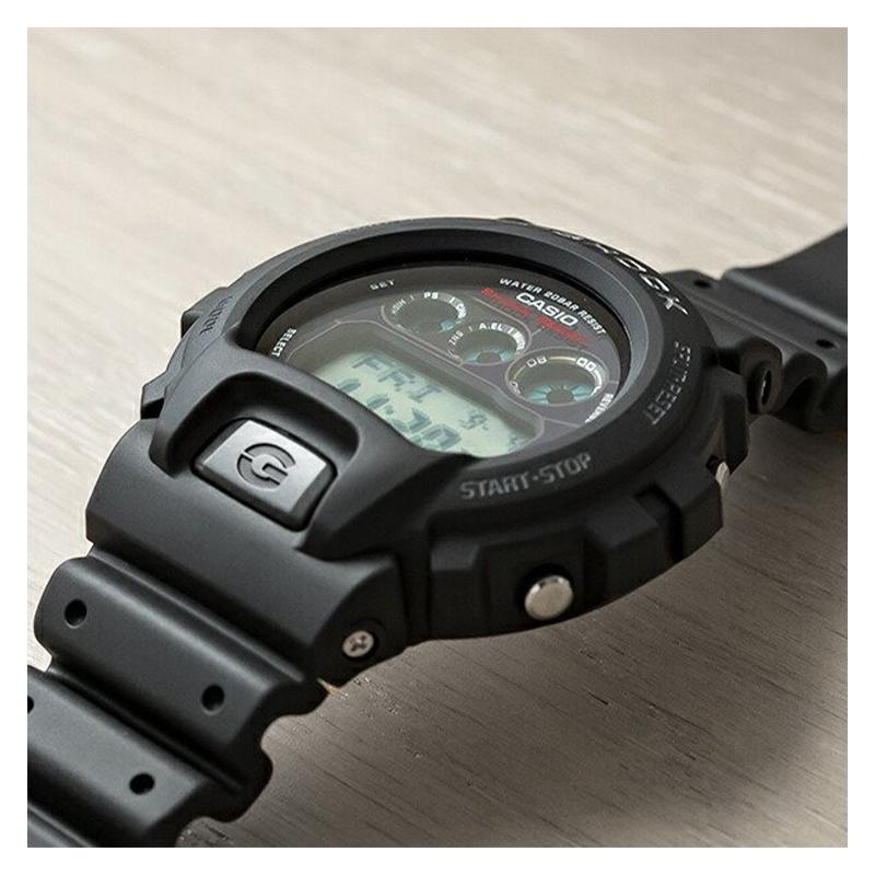Casio G-SHOCK Series Texture LCD Display Sports Waterproof Quartz Movement Resin Strap Japanese and Korean Watch Men's Watch Black Dial G-6900-1