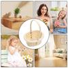 Mini Woven Flower Basket Rattan Storage Basket Flower Girl Hand Basket Handmade Flower Basket For Home Wedding Decor