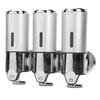 Triple Shampoo And Conditioner Dispenser T Bar Lever Refillable Wall Mount Body Wash Dispenser for