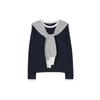 Lap Stripe Shawl Set Round Knit As1kh263