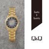 [Citizen Q&Q] Watch Analog Waterproof Metal Band QB78-002 Men's Black Gold/Black 1pc