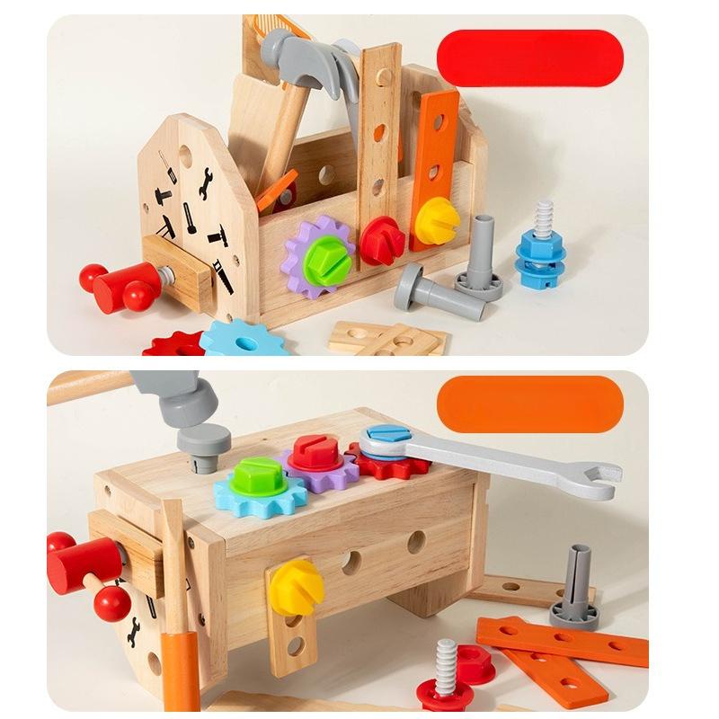 Erken Öğrenme Eğitimi Çok Fonksiyonlu Taşınabilir Alet Seti Simülasyon Sökme Montaj Bakım Vida Somun Sıkma Oyuncakları