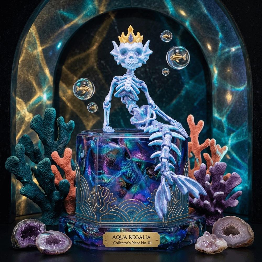 Lightweight Sturdy Material 3D Printed Mermaid Skeleton Movable Bone Figure Party Layout