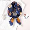 2024 Design Fashion Print Satin Square Silk Scarf for Women Hand Bag Wrist Wraps Lady Scarves Shawl Neckerchief Foulard Luxury