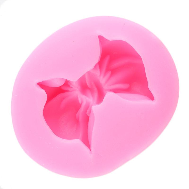 Mini Bowknot Silicone Mould Bows Cupcake Border Moulds Fondant Chocolate Gumpaste Mould Candy Clay Mould Cake Decorating Tools DIY Baking Accessories
