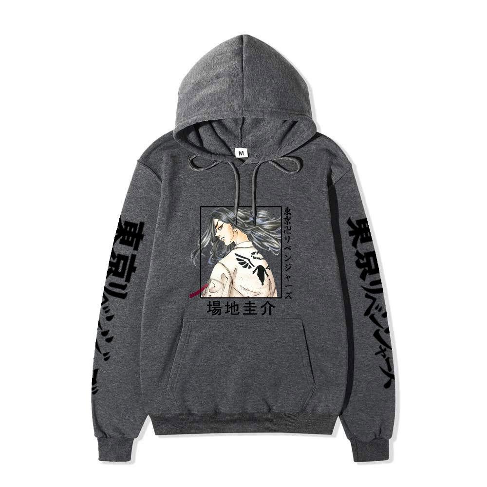 Tokyo Revengers Baji Keisuke Unisex Fleece Hoodie Autumn Winter Anime Character Print Long Sleeve Casual Pullover Sweatshirt