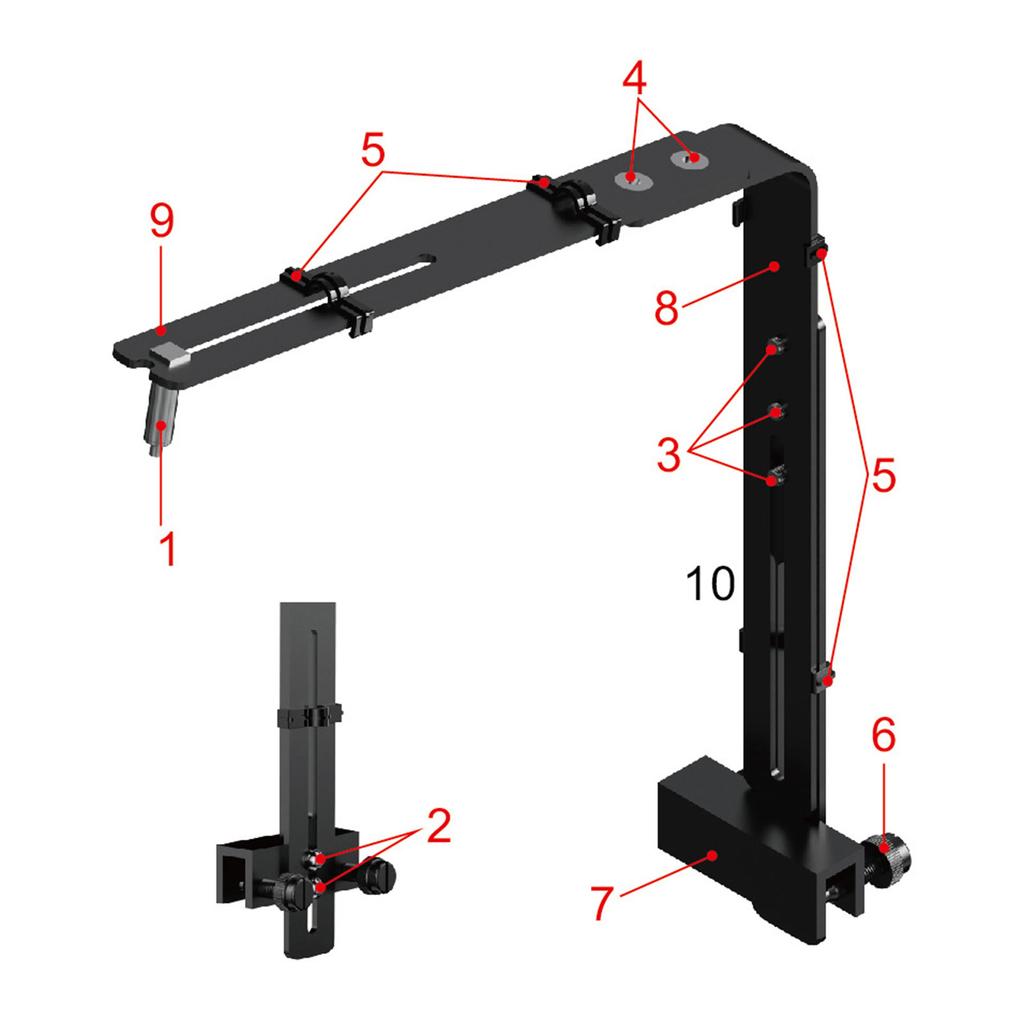 Langlebige Aluminium Aquarium Leuchtenhalterung für Heim- und Bürogebrauch Verstellbarer Fischbecken Hängeleuchten-Stützständer
