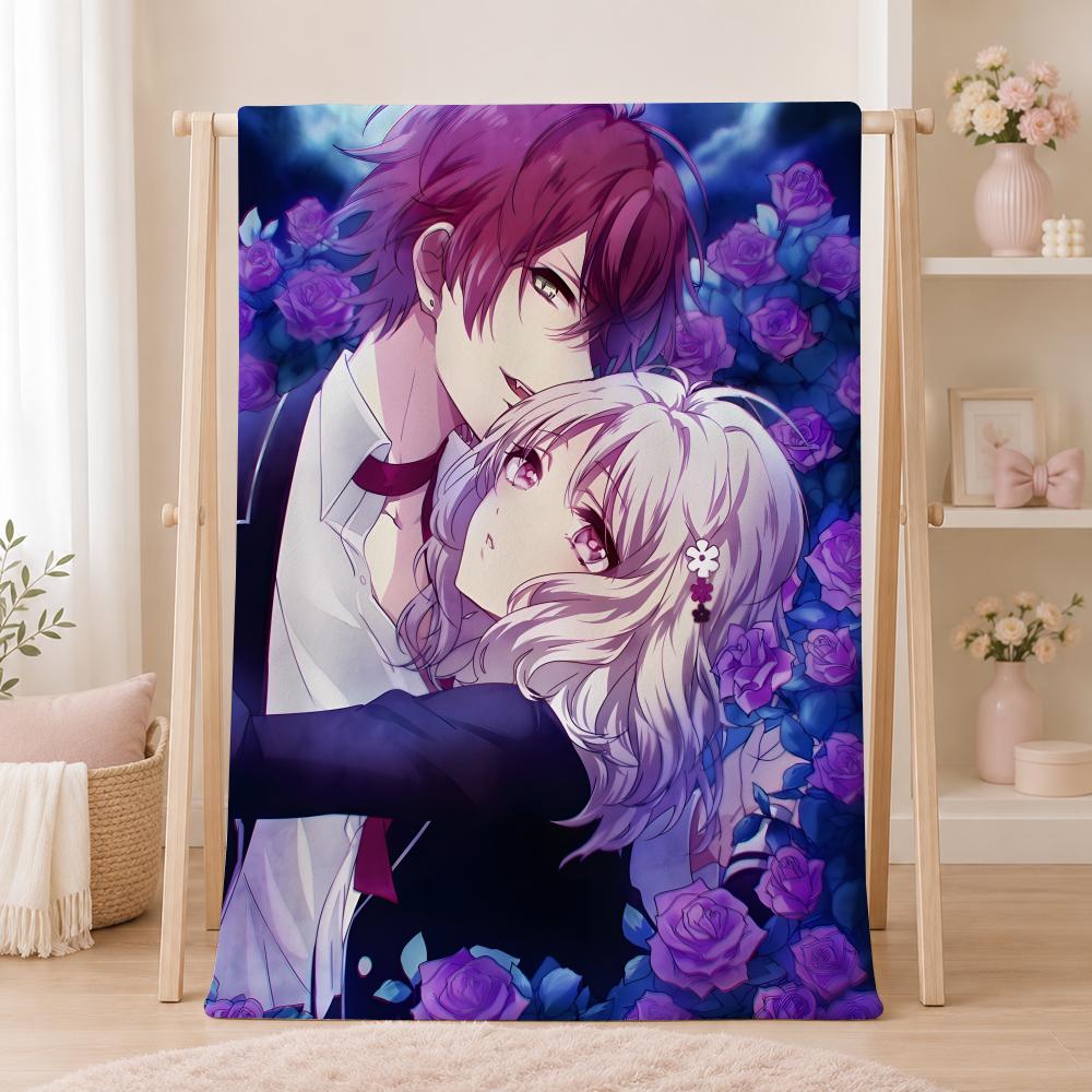 Romance Anime D-Diabolik LoversS Throw Summer Flannel Throw Blanket Soft Antistatic Washable KidFriendly Couch Bed