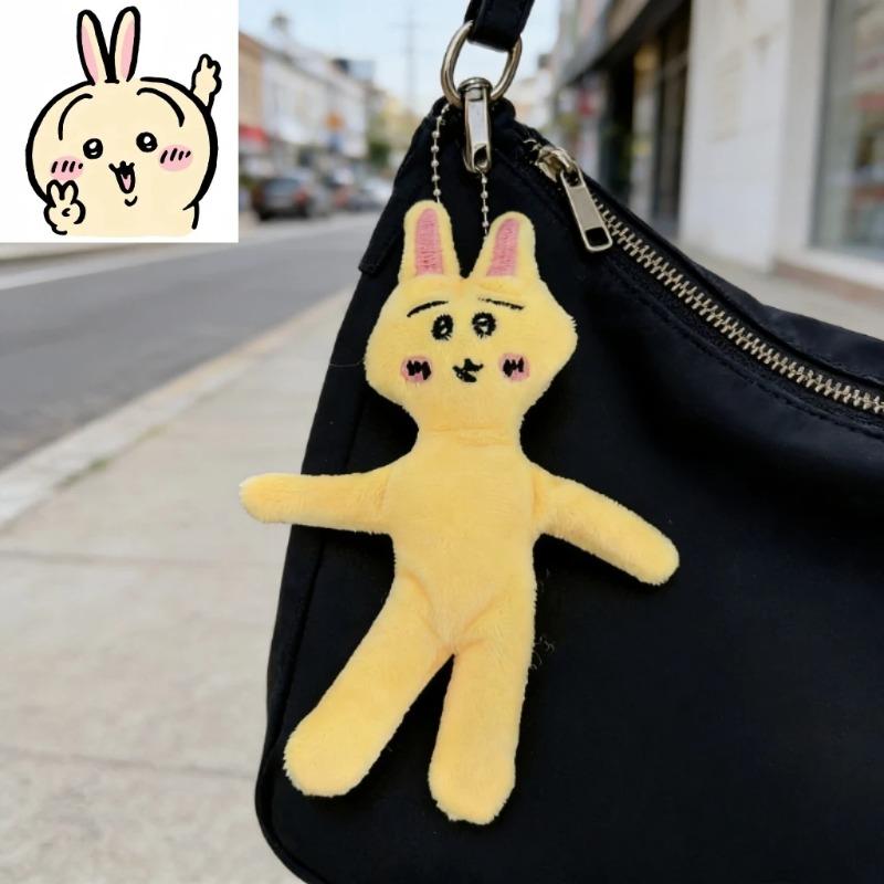 3 Stück Chikawa Plüschtier Anhänger Usaqi Lustiges Taschen-Hängeornament Falsche Lustige Serie Rucksack Schlüsselanhänger Plüschtier