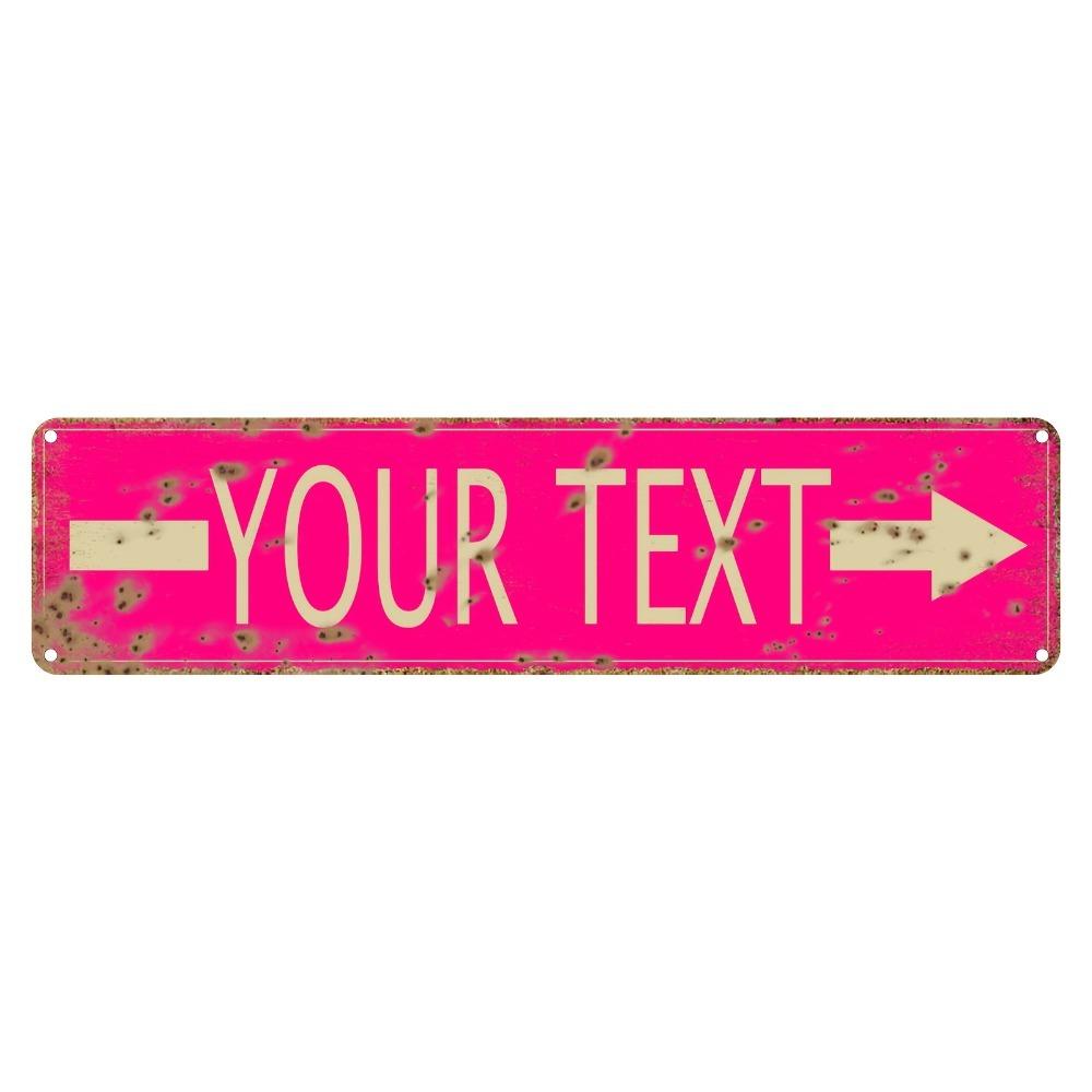 

4x16 Inch Customizable Aluminum Street Sign Personalized Wall Plaque Indoor Outdoor Home Decor темно-синього кольору