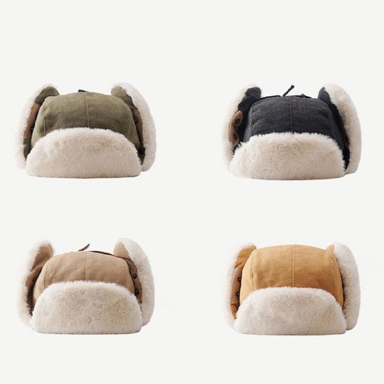 Winter Bomber Cap Plush Hat Lovers Outdoor Climbing Hat Windproof Padded Earmuff