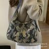 Leopard Print Canvas Bag Women's Large Capacity 2025 New Autumn and Winter Versatile Shoulder Underarm Bag College Student Class Tote Bag