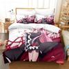 Anime Seraph of the End 3D Pattern Printed Design Bed Cover Kit Cartoon Duvet Covers Pillowcases Full Size Size Bedclothes Decoration Home Use