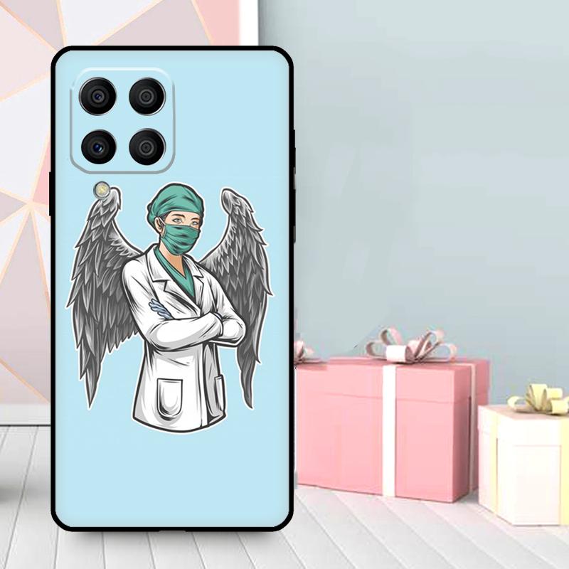 Cartoon Medicine Doctor Nurse Case For Samsung Galaxy M36 M12 M52 M06 M16 M56 M33 M15 M55 M31 M13 M14 M53 M32 M35 M34 M54