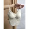 Summer Dopamine Plaid Self-Retention! Anti-Slip Sling Women with Chest Pad Sexy Beauty Back Elegant Stylish