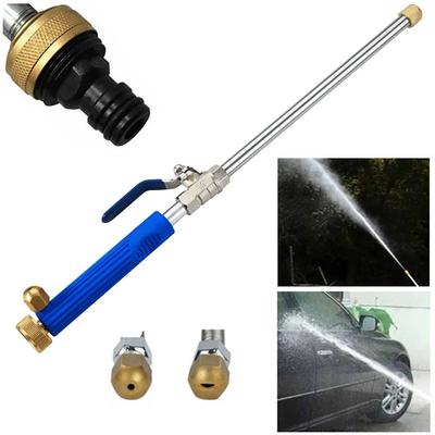 Car Wash Long Rod Nozzle Household High-pressure Hose Water Gun Quick-connect Flushing Brushing Car Powerful Fan-shaped Nozzle