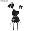 Girls Hip Hop Shiny Crop Top Pants Kids K-pop Jazz Shorts Dance Culottes Clothes Sets Children Streetwear Girl Group Costume