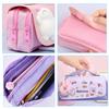 3D Kawaii Cute Pencil Case Girls Decompression Pen Pouch School Supplies Aesthetic Organizer Box Korean Stationery