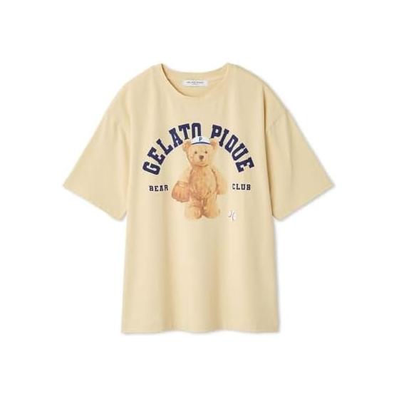 [GELATO PIQUE] Gelato Pique Homme Men s Sporty Bear One Point T-shirt Gelato Pique Pajamas Room Wear HOMME