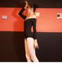 Elegant Mesh Splice Slim Fit Body Shaping Dancewear for Women - Spring/Summer