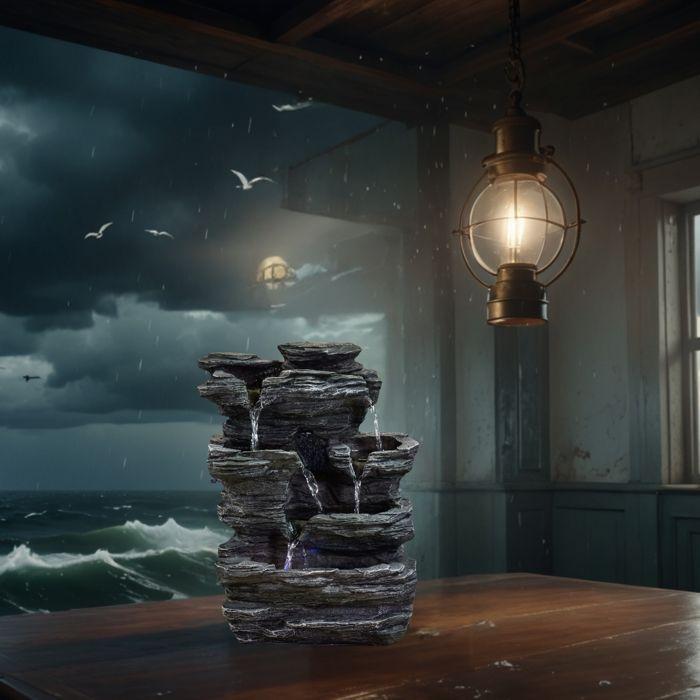 Fontaine d'Intérieur Pietra - Zen Authentique et Symbolique - Objet Déco et Idée Cadeau Insolite - en'Light