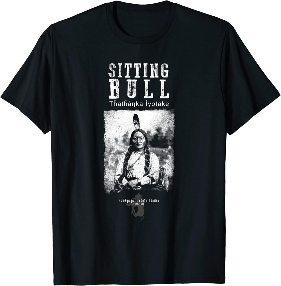 Sitting Bull Chief American Indian History Design T-Shirt M