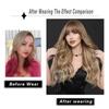 Women's Simulation Wig 68cm Hair Brown Wig Long Curly Wig Full Headgear Rose Hair Net Headdress Beauty Decoration Wig