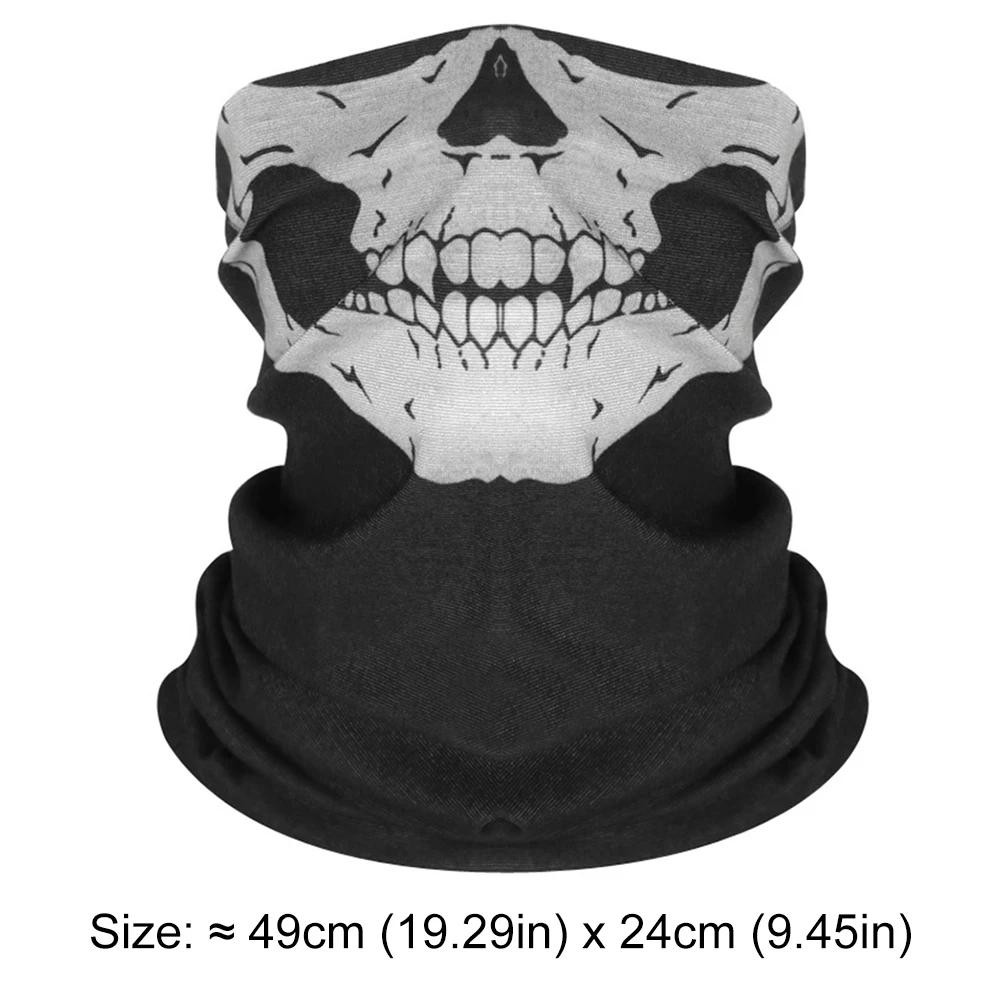 Unisex Ghosts Skull Half/Full Face Mask Ghost Skeleton Mask Scary Horror Skeleton Skull Mask for Cosplay Party Halloween Cycling