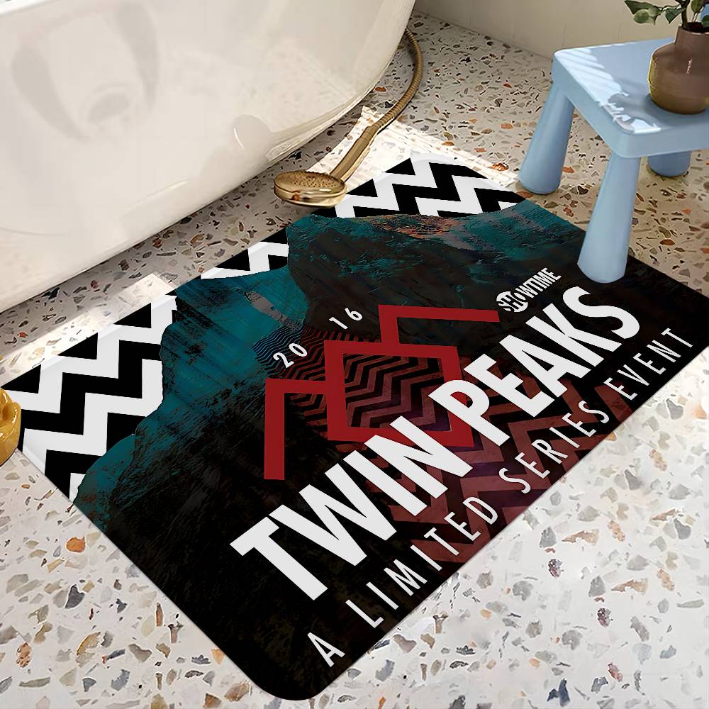 Thriller T-Twin TV P-Picos Alfombrilla de Baño Retro Múltiple Elección Alfombra de Sala de Estar Cocina Alfombrillas Antideslizantes para Mesita de Noche