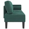VidaXL Chaise Longue with Cushions Dark Green Velvet, Upholstered Sofa, Sofa for Bedroom, 2-seater Sofa, 4007573