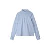 T Shirts Women's Sky Blue Stand Collar Moderate Straight Fit FB4317-440