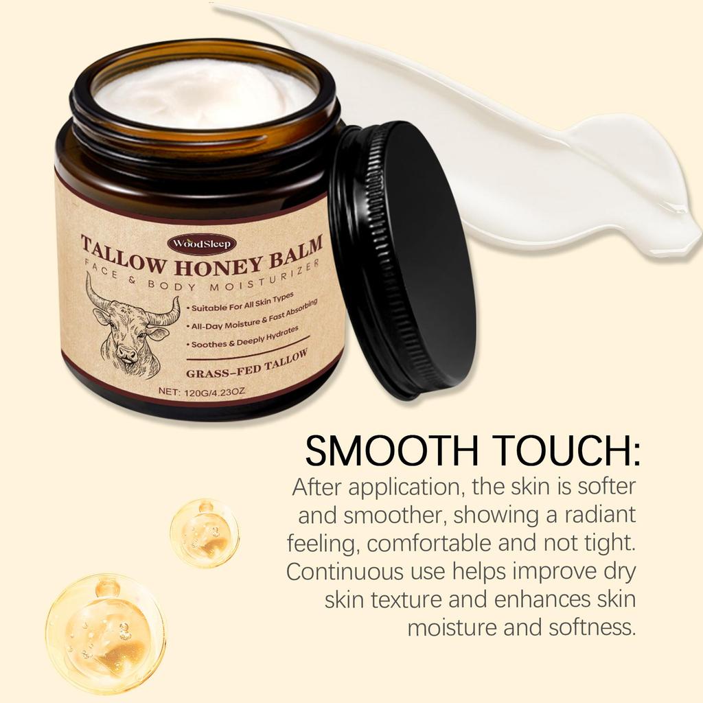 Beef Tallow Face Cream Moisturizing Skin Barrier Repair Deep Nourishment Smooth Soft Avocado Oil Wrinkle Removal Cream