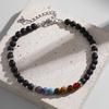 Nuova Cavigliera Elastica con Catena Nera Perline Gotica Per Uomo Donna Estate Spiaggia Vintage Piedi Nudi Link alla Caviglia Gioielli Accessori Nuovo