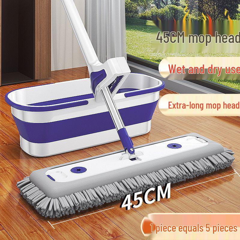 Chenille Flat Mop 2025: Hands-Free, Dual-Use Floor Cleaner for Dry and Wet Surfaces.